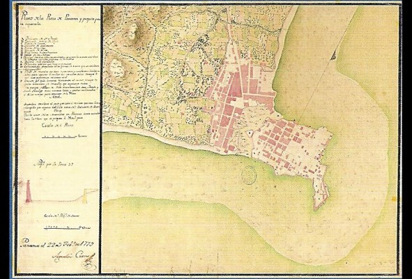 En 1756. En el Plano de la Plaza de Panamá y el proyecto para su reparación, (Agustin Crame), se observa mayor consolidación en las manzanas del arrabal. En 1756. En el Plano de la Plaza de Panamá y el proyecto para su reparación, (Agustin Crame), se observa mayor consolidación en las manzanas del arrabal.