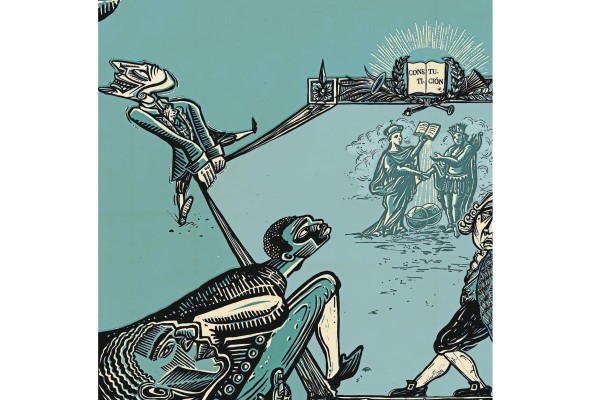 Detalle de la ilustración 'Quién tiene derecho a ser ciudadano' Detalle de la ilustración 'Quién tiene derecho a ser ciudadano'