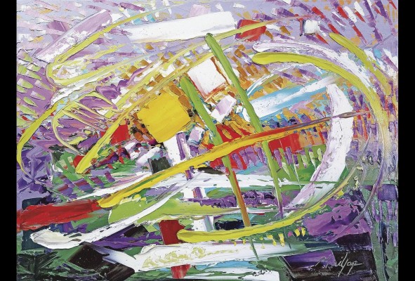 'Confetti #30', perteneca la artista Mai Yap para la subasta. 'Confetti #30', perteneca la artista Mai Yap para la subasta.