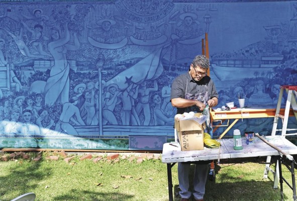 Su nueva obra estará en el Salón de la Paz de la Presidencia de la República. Su nueva obra estará en el Salón de la Paz de la Presidencia de la República.