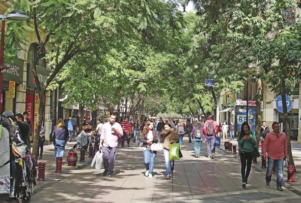 Paseo Ahumada en Santiago Centro, Santiago de Chile. Paseo Ahumada en Santiago Centro, Santiago de Chile.