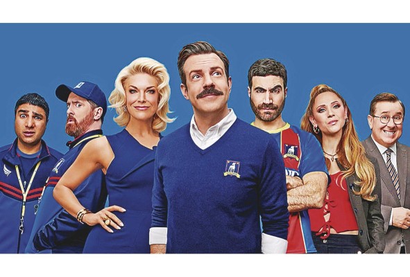 Jason Sudeikis interpreta a Ted Lasso en la serie homónima que recibió más de 20 nominaciones a los Emmy. Jason Sudeikis interpreta a Ted Lasso en la serie homónima que recibió más de 20 nominaciones a los Emmy.