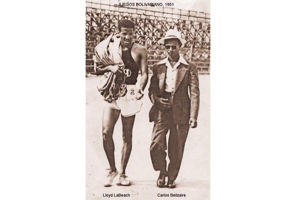 Lloyd LaBeach junto a Carlos Belizaire. Lloyd LaBeach junto a Carlos Belizaire.
