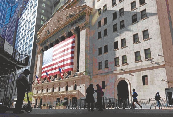 Vista exterior de Wall Street en Nueva York (EE.UU.). Vista exterior de Wall Street en Nueva York (EE.UU.).