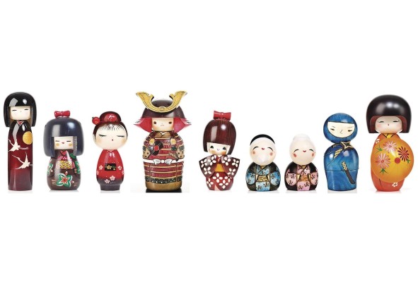 Muñecas Kokeshi modernas Muñecas Kokeshi modernas