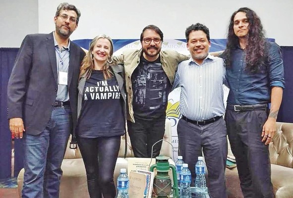 Los escritores Osvaldo Reyes, Edilberto González Trejos, Mónica Miguel Franco y Miguel Esteban González en la edición del festival 2017. Los escritores Osvaldo Reyes, Edilberto González Trejos, Mónica Miguel Franco y Miguel Esteban González en la edición del festival 2017.