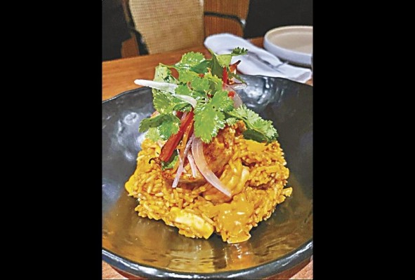 Arroz con mariscos y coco Arroz con mariscos y coco