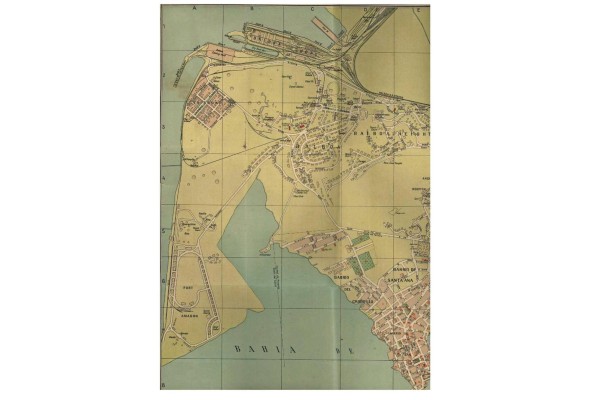 Plano de parte de la ciudad de Panamá y la Zona del Canal (década de 1930). Plano de parte de la ciudad de Panamá y la Zona del Canal (década de 1930).