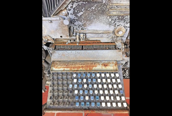 Teclado de 90 caracteres de la Mergenthaler Teclado de 90 caracteres de la Mergenthaler