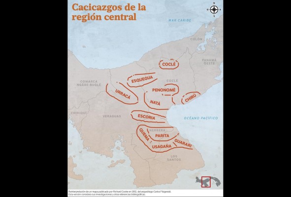 Natá, antes de Badajoz. Reinterpretación de un mapa publicado por Richard Cooke en 1992, del arqueólogo Carlos Fitzgerald. Esta versión considera sus investigaciones y otras referencias bibliográficas. Natá, antes de Badajoz. Reinterpretación de un mapa publicado por Richard Cooke en 1992, del arqueólogo Carlos Fitzgerald. Esta versión considera sus investigaciones y otras referencias bibliográficas.