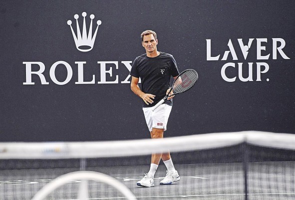 Roger Federer se prepara para la Laver Cup en Londres, Inglaterra. Roger Federer se prepara para la Laver Cup en Londres, Inglaterra.
