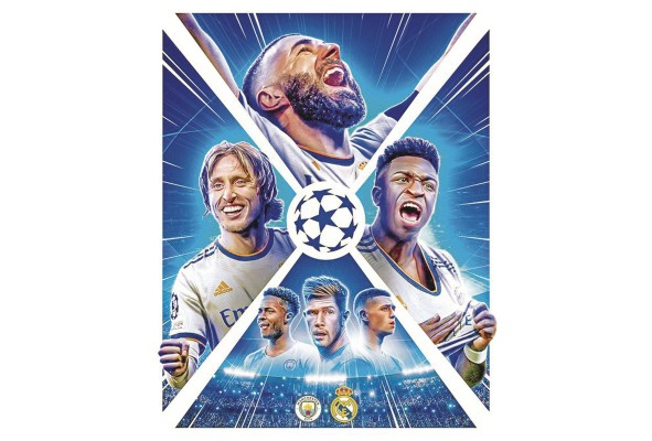 La promoción del juego por parte del Madrid, tiene como eje a Karin Benzema; le acompañan Modric y Vinicius. Para el City lucen De Bruyne, secundado por Foden y Sterling. La promoción del juego por parte del Madrid, tiene como eje a Karin Benzema; le acompañan Modric y Vinicius. Para el City lucen De Bruyne, secundado por Foden y Sterling.