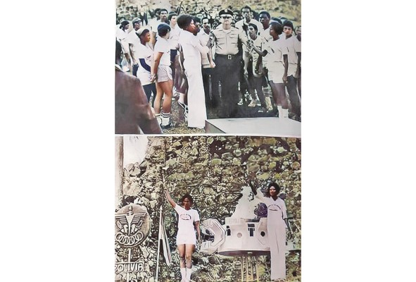 Bishop y Rosalía Abadía fueron las encargadas de encender el pebetero de los Juegos Bolivarianos en 1973. Bishop y Rosalía Abadía fueron las encargadas de encender el pebetero de los Juegos Bolivarianos en 1973.