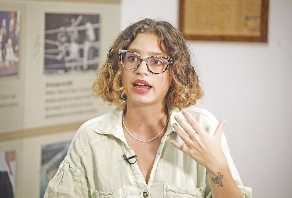 Camila Aybar, durante la entrevista con La Estrella de Panamá. Camila Aybar, durante la entrevista con La Estrella de Panamá.