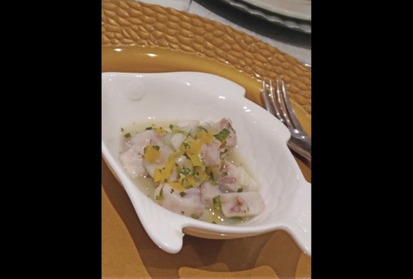 Ceviche de corvina lona Ceviche de corvina lona