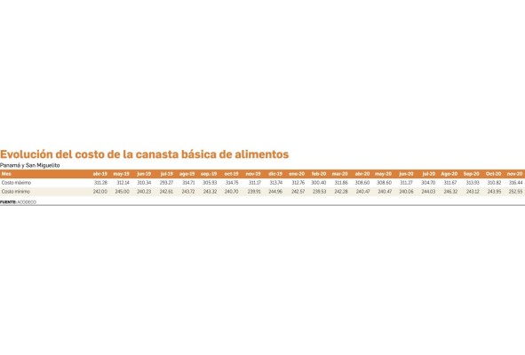 Noviembre, el mes más caro de la canasta básica Noviembre, el mes más caro de la canasta básica