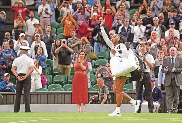 Serena Williams durante el Gran Slam de Wimbledon 2022. Serena Williams durante el Gran Slam de Wimbledon 2022.