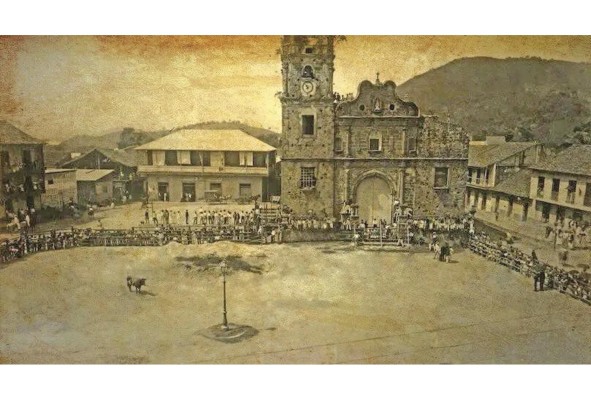 La plaza de Santa Ana, una de las primeras fotografías capturadas en la ciudad de Panamá en el siglo XIX. La plaza de Santa Ana, una de las primeras fotografías capturadas en la ciudad de Panamá en el siglo XIX.