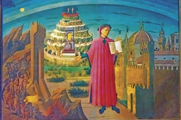 Una pintura que hace referencia al poema 'La Divina Comedia', de Dante Alighieri. Una pintura que hace referencia al poema 'La Divina Comedia', de Dante Alighieri.