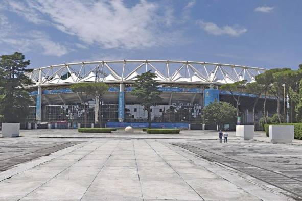 Vista del estadio Olímpico de Roma, preparado para albergar el Italia-Turquía de la Eurocopa. Vista del estadio Olímpico de Roma, preparado para albergar el Italia-Turquía de la Eurocopa.