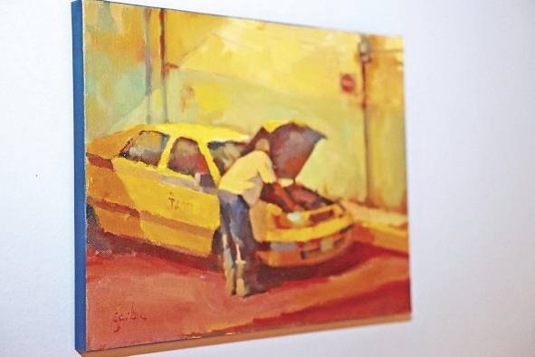 Una de las obras de la exposición “George Scribner- Nunca me fui”. Una de las obras de la exposición “George Scribner- Nunca me fui”.