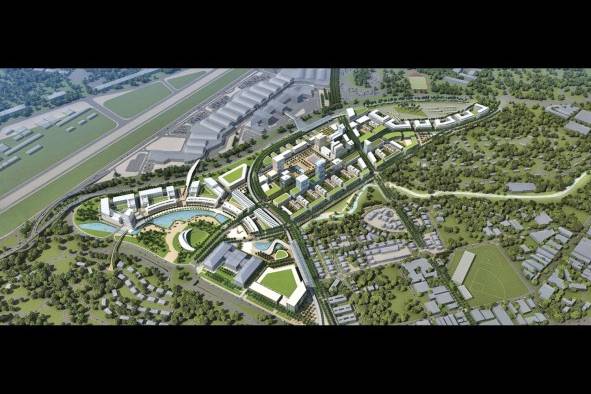 Plan maestro conceptual del proyecto de «Ciudad Gubernamental» diseñado por Skidmore, Owen and Merril (Chicago, EE.UU.), 2010. Polígono de 57.7 has ubicado entre los sectores de Albrook y Curundú, que contemplaba un desarrollo urbanístico para la construcción de edificios gubernamentales y residenciales de alta densidad junto a servicios comerciales y centro intermodal de transporte masivo. Plan maestro conceptual del proyecto de «Ciudad Gubernamental» diseñado por Skidmore, Owen and Merril (Chicago, EE.UU.), 2010. Polígono de 57.7 has ubicado entre los sectores de Albrook y Curundú, que contemplaba un desarrollo urbanístico para la construcción de edificios gubernamentales y residenciales de alta densidad junto a servicios comerciales y centro intermodal de transporte masivo.