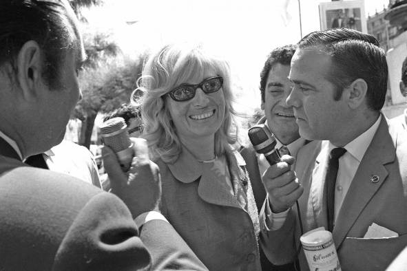 Imagen de archivo de la actriz italiana, Monica Vitti en una visita a España en 1968. Imagen de archivo de la actriz italiana, Monica Vitti en una visita a España en 1968.