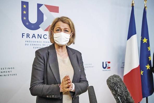 La titular francesa para la Transición Ecológica y anfitriona del encuentro, Barbara Pompili La titular francesa para la Transición Ecológica y anfitriona del encuentro, Barbara Pompili