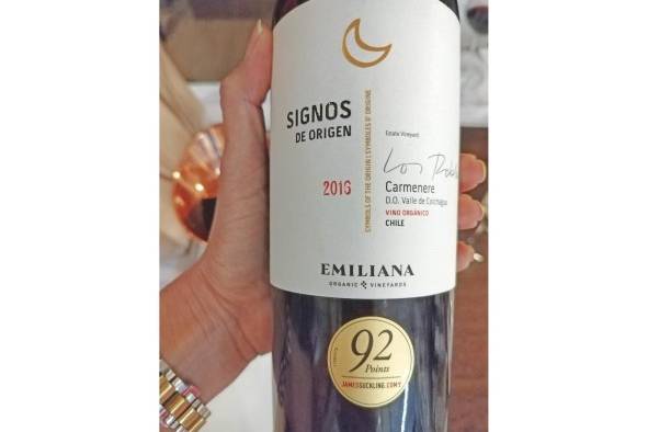 Signos de origen, Finca Emiliana carmenere 2016. Signos de origen, Finca Emiliana carmenere 2016.