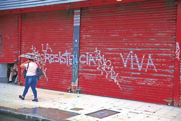 Negocios cerrados por las protestas Negocios cerrados por las protestas
