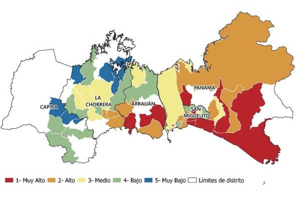 Índice de riesgo manifiesto (IRM) por corregimiento, 1990-2015: Este índice muestra las áreas donde se ha dado un mayor número de desastres, y se han registrado los mayores impactos debido a estos eventos, en viviendas y personas. Índice de riesgo manifiesto (IRM) por corregimiento, 1990-2015: Este índice muestra las áreas donde se ha dado un mayor número de desastres, y se han registrado los mayores impactos debido a estos eventos, en viviendas y personas.