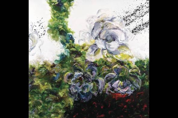 Rivera combina la música, los recuerdos y la naturaleza para crear sus obras. Rivera combina la música, los recuerdos y la naturaleza para crear sus obras.