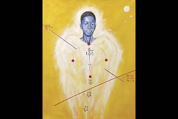 Ameen del Sudán regresa (2018), obra de Arturo Lindsay. Ameen del Sudán regresa (2018), obra de Arturo Lindsay.