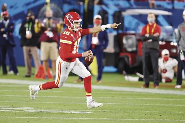 El mariscal de campo de los Kansas City Chiefs Patrick Mahomes El mariscal de campo de los Kansas City Chiefs Patrick Mahomes