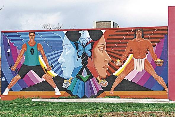 El mural 'La Alma' pintado en 1978 por Emanuel Martínez. El mural 'La Alma' pintado en 1978 por Emanuel Martínez.