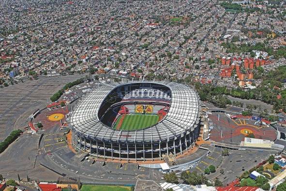 El estadio Azteca, en la ciudad de México, que en 2026 se convertirá en el primer estadio que acogerá un Mundial por tercera vez. El estadio Azteca, en la ciudad de México, que en 2026 se convertirá en el primer estadio que acogerá un Mundial por tercera vez.