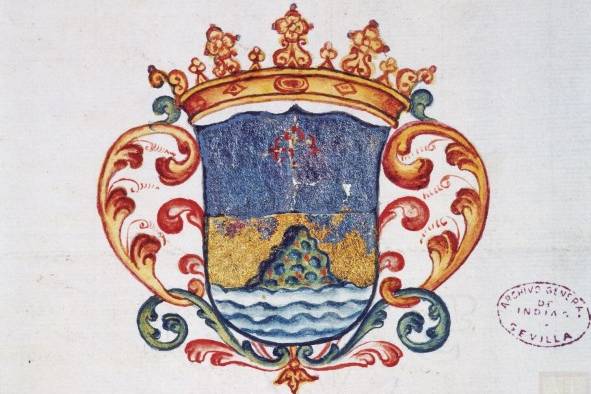 Escudo de la ciudad de Santiago de Veraguas. Archivo de Indias, Sevilla, España Escudo de la ciudad de Santiago de Veraguas. Archivo de Indias, Sevilla, España