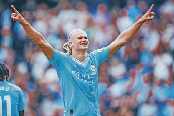 Erling Haaland durante un partido con el Manchester City Erling Haaland durante un partido con el Manchester City