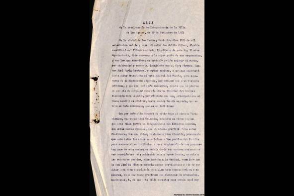 Primera página del documento del 10 de noviembre de 1821. Primera página del documento del 10 de noviembre de 1821.