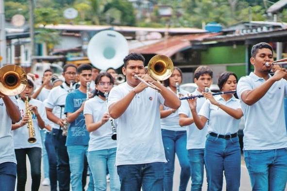 La banda de música del centro educativo Stella Sierra, en Arraiján. La banda de música del centro educativo Stella Sierra, en Arraiján.