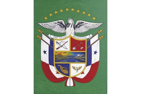 Como representación de la riqueza natural panameña, el escudo siempre debe colocarse sobre un fondo verde. Como representación de la riqueza natural panameña, el escudo siempre debe colocarse sobre un fondo verde.