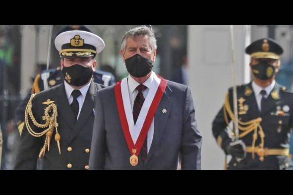 El presidente de Perú, Francisco Sagasti El presidente de Perú, Francisco Sagasti