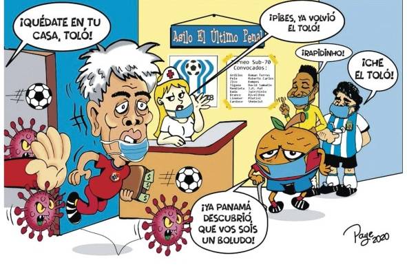 Una caricatura de 'Paye' de 2020 que muestra cómo la covid-19 afectó el deporte mundial. Una caricatura de 'Paye' de 2020 que muestra cómo la covid-19 afectó el deporte mundial.
