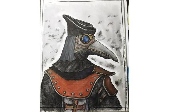 Su figura se convirtió en la imagen de la muerte, aves apocalípticas. Su figura se convirtió en la imagen de la muerte, aves apocalípticas.