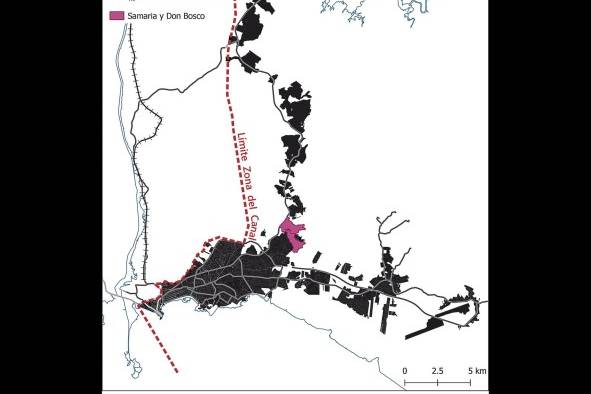 Huella urbana de la ciudad de Panamá en 1970 y localización regional de Samaria y Don Bosco, en el corregimiento Belisario Porras, distrito de San Miguelito, sobre la Transístmica. Huella urbana de la ciudad de Panamá en 1970 y localización regional de Samaria y Don Bosco, en el corregimiento Belisario Porras, distrito de San Miguelito, sobre la Transístmica.
