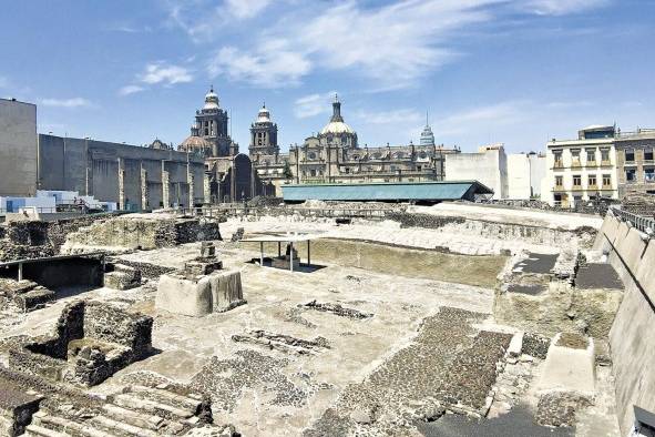 Ruinas de Tenochtitlan en Ciudad de México. Ruinas de Tenochtitlan en Ciudad de México.