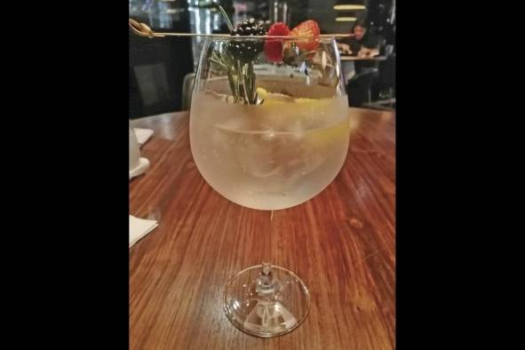 Gin tonic con fru|tos rojos Gin tonic con fru|tos rojos