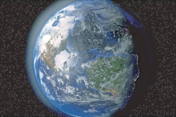 Vista del planeta Tierra desde el espacio. Vista del planeta Tierra desde el espacio.