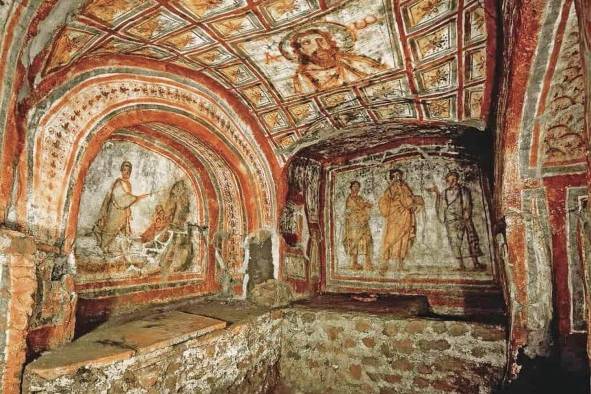 El arte paleocristiano se desarrolló desde el inicio del cristianismo. Las catacumbas eran el espacio para la sepultura de los cristianos que recién marcaron esta religión. El arte paleocristiano se desarrolló desde el inicio del cristianismo. Las catacumbas eran el espacio para la sepultura de los cristianos que recién marcaron esta religión.