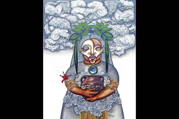 'Pachamama', una obra de la artista María Aguilar Balsells. 'Pachamama', una obra de la artista María Aguilar Balsells.